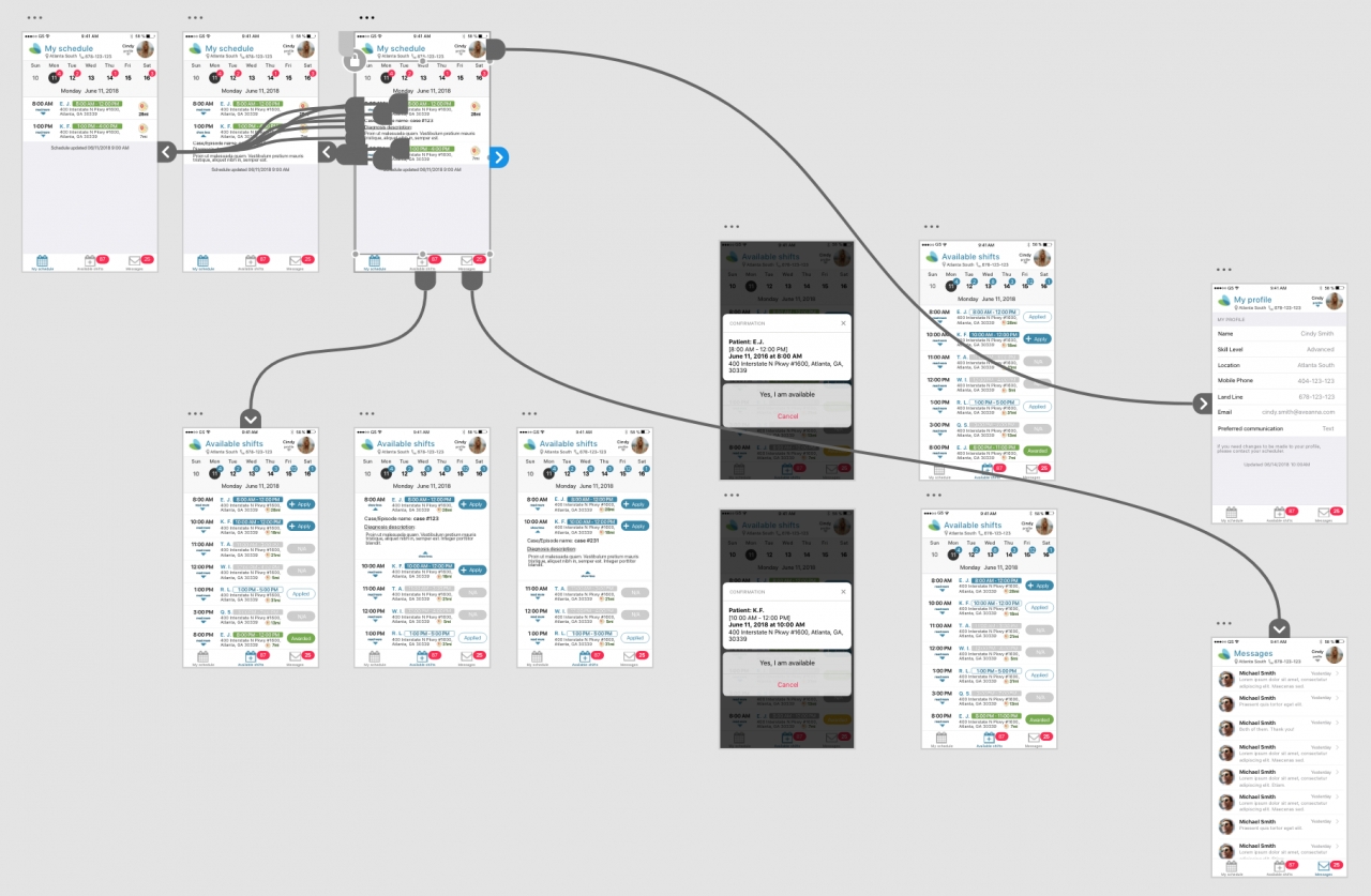 Mobile and desktop app for healthcare corporation