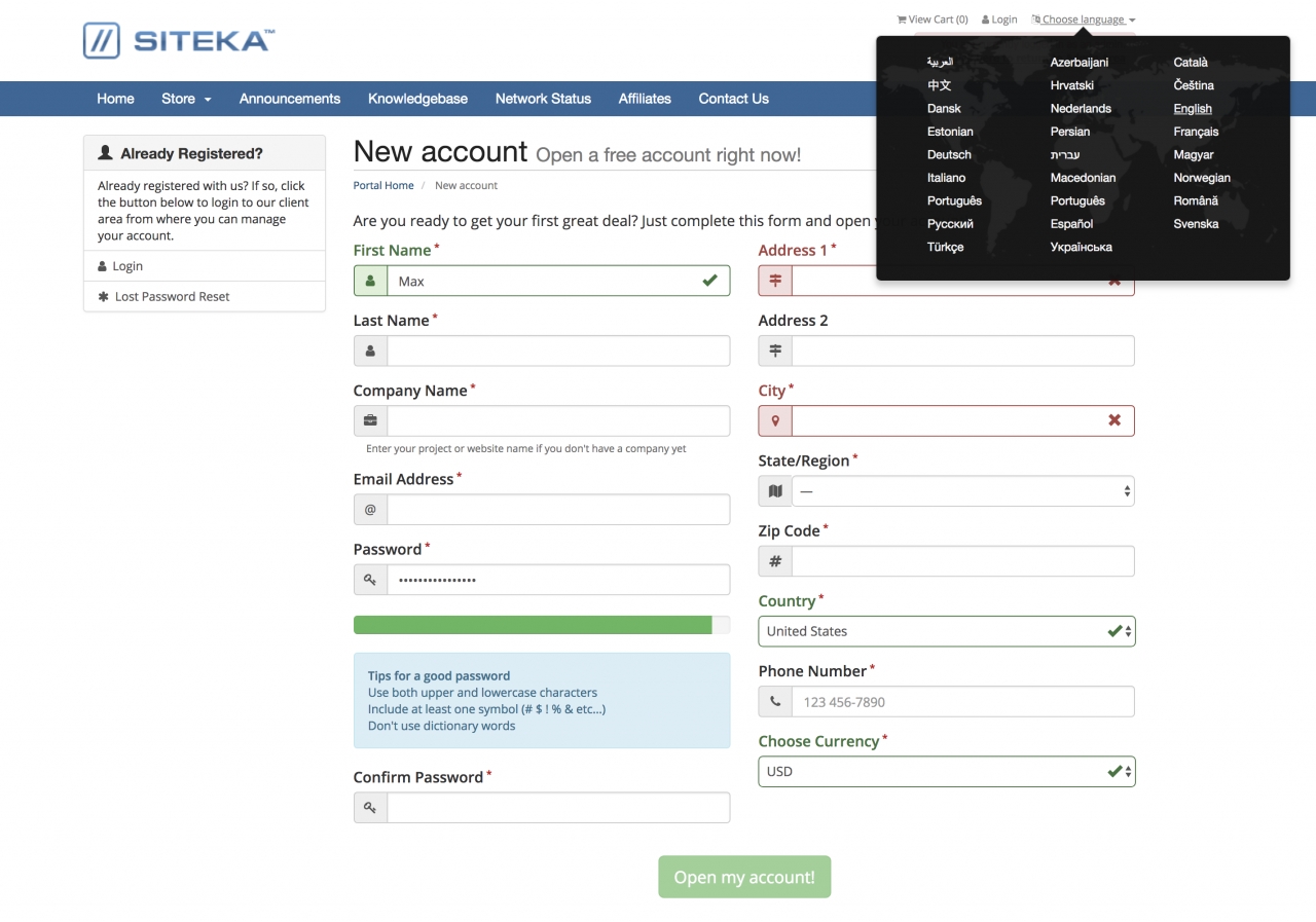 Registration form. Simple UI/UX improvement